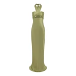 Shona Joy La Lune Ruched Halter Maxi Dress in Fern