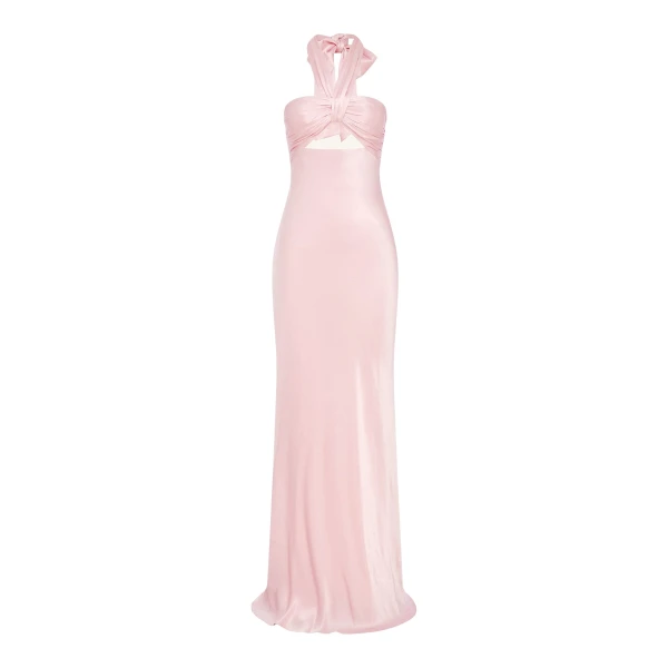 Shona Joy La Lune Ruched Halter Maxi Dress - Dresses - Australian Luxury Eventwear at Luxury Shoes 