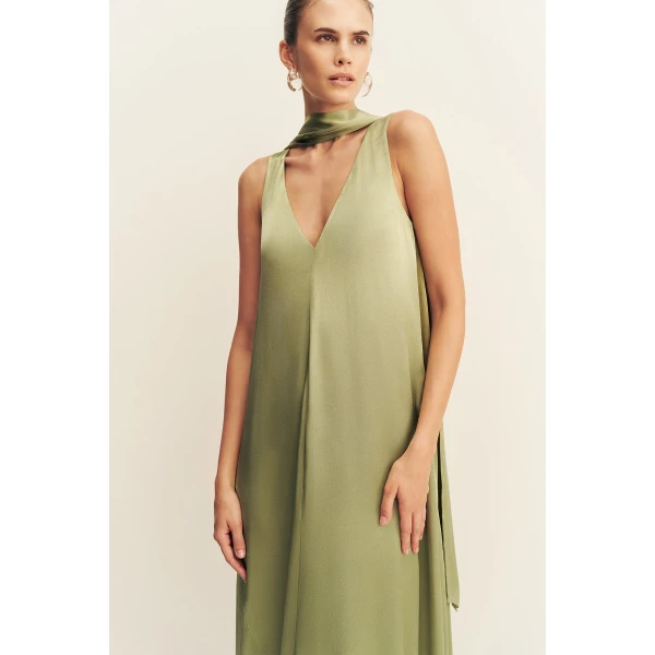 Shona Joy La Lune Scarf Panelled Maxi Dress, view 3