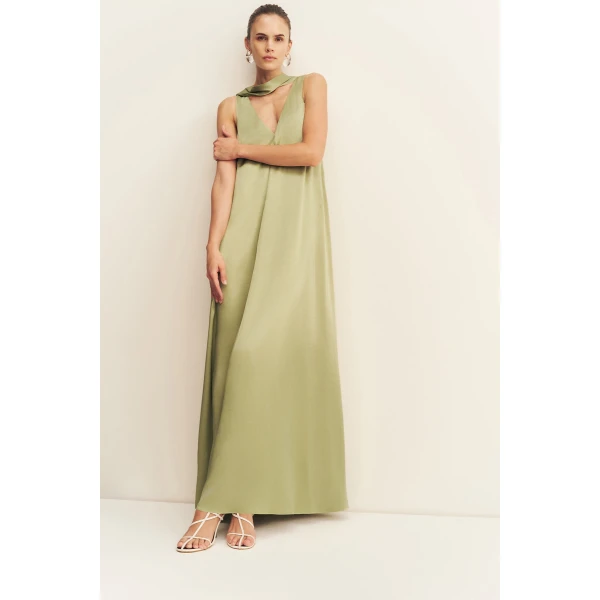 Shona Joy La Lune Scarf Panelled Maxi Dress, view 4