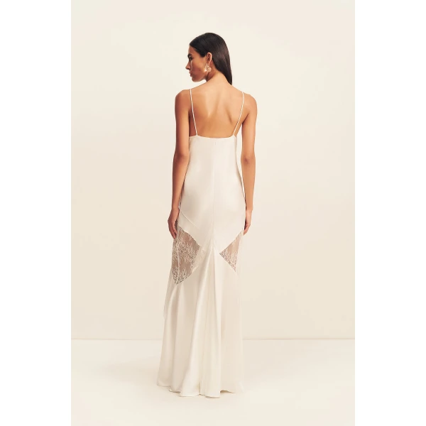Shona Joy Labyrinth Lace Panelled Ruffle Maxi Dress, view 6