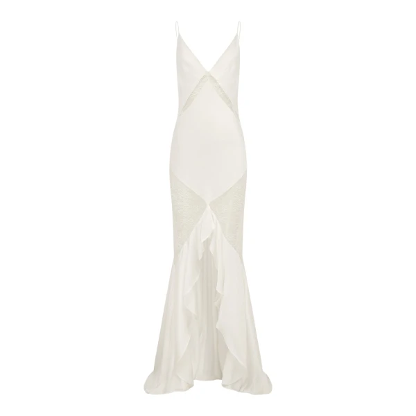 Shona Joy Labyrinth Lace Panelled Ruffle Maxi Dress - Dresses - Australian Luxury Eventwear at Luxury Shoes 