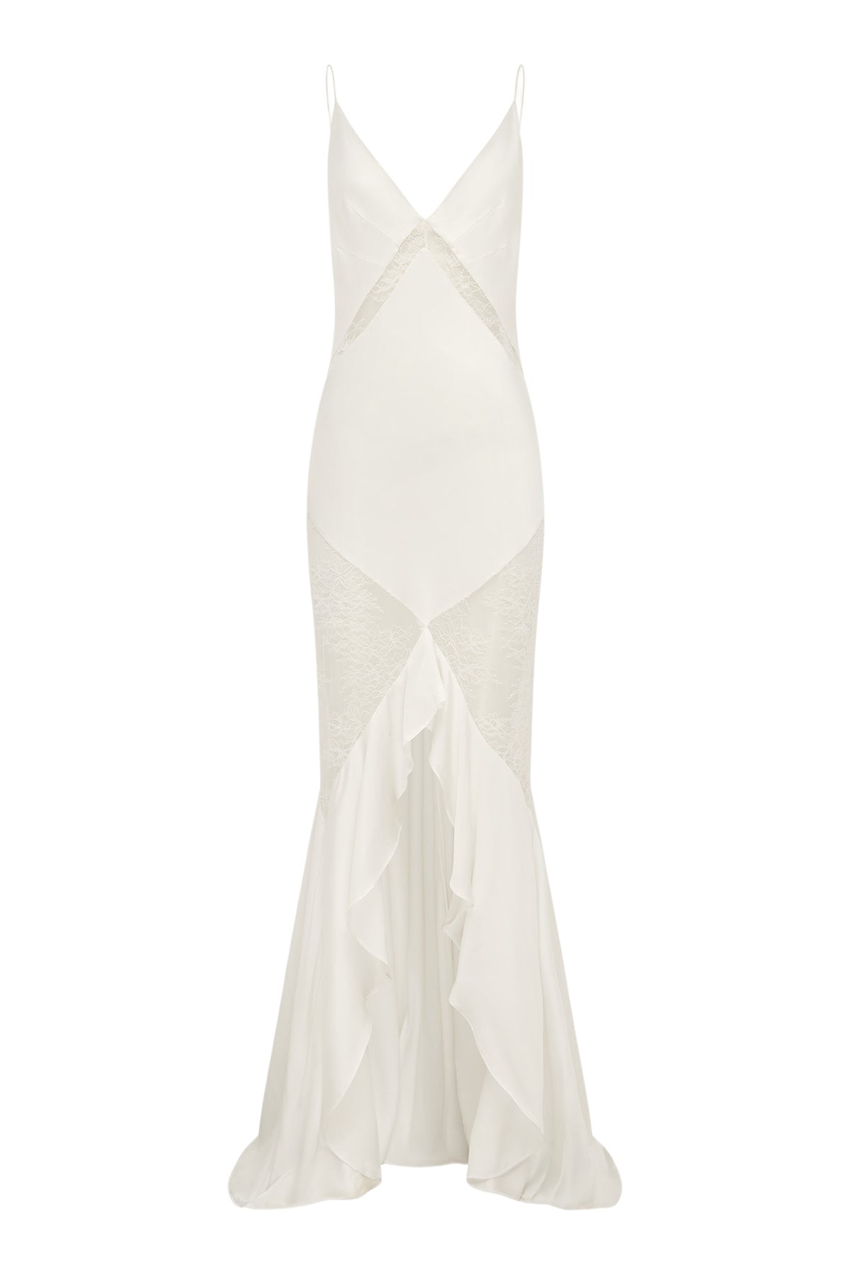Shona Joy Labyrinth Lace Panelled Ruffle Maxi Dress - Dresses - Australian Luxury Eventwear at Luxury Shoes 