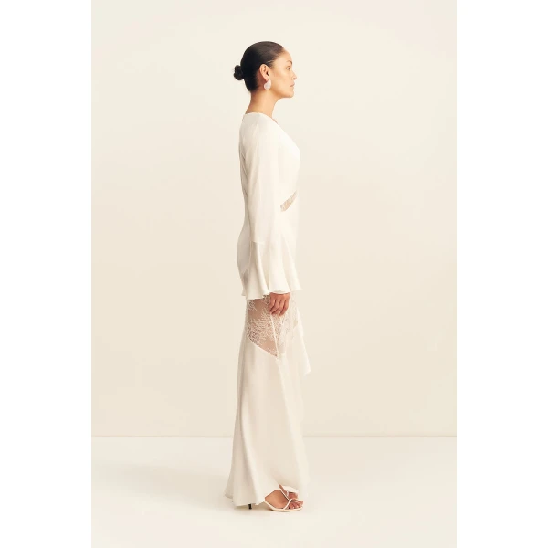 Shona Joy Labyrinth Split Lace Maxi Dress, view 5