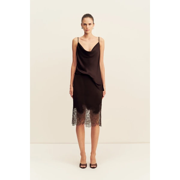 Shona Joy Lucia Lace Knee Length Skirt, view 2