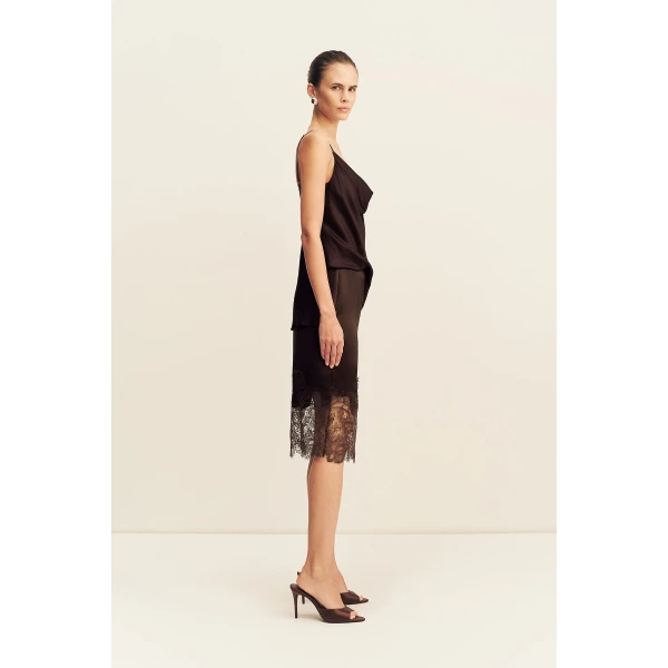Shona Joy Lucia Lace Knee Length Skirt, view 5