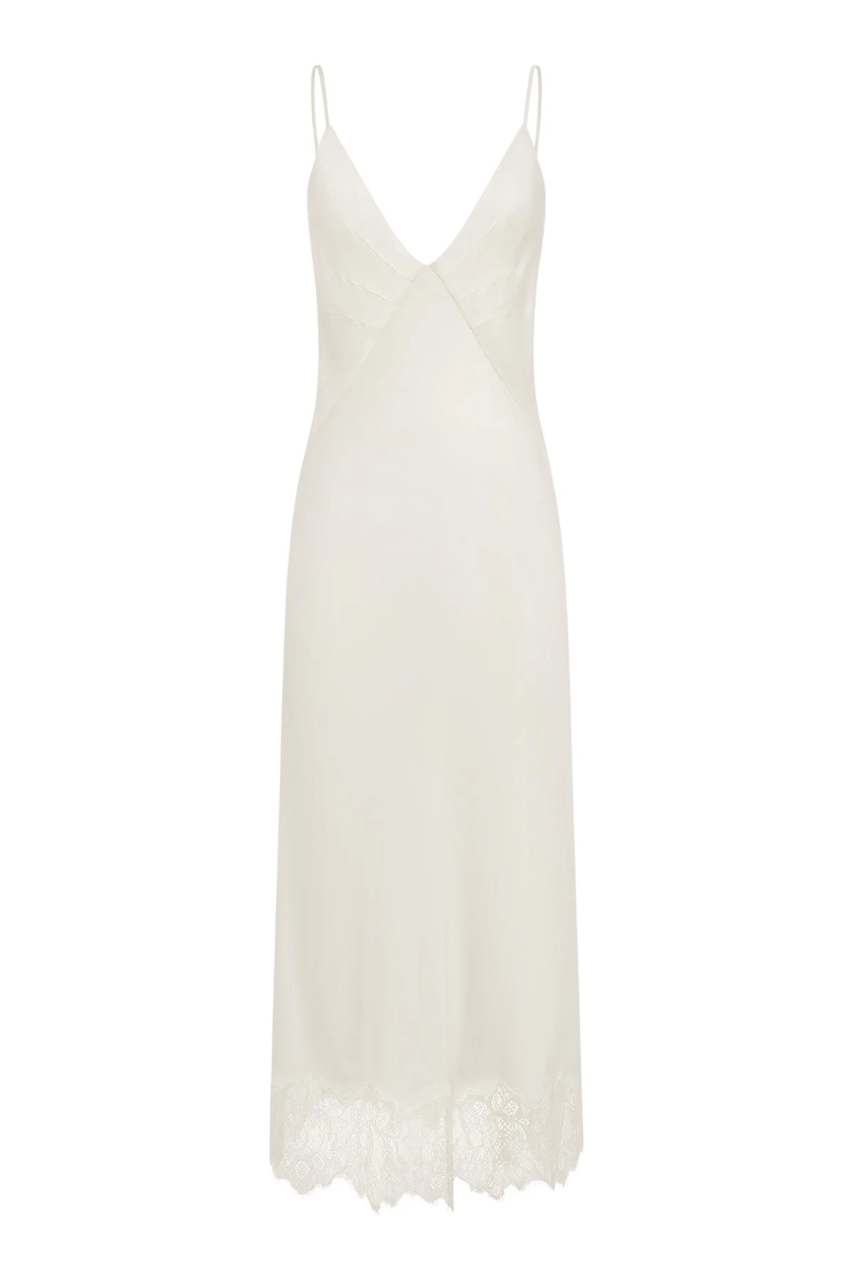 Shona Joy Lustre Lace Slip Midi Dress
