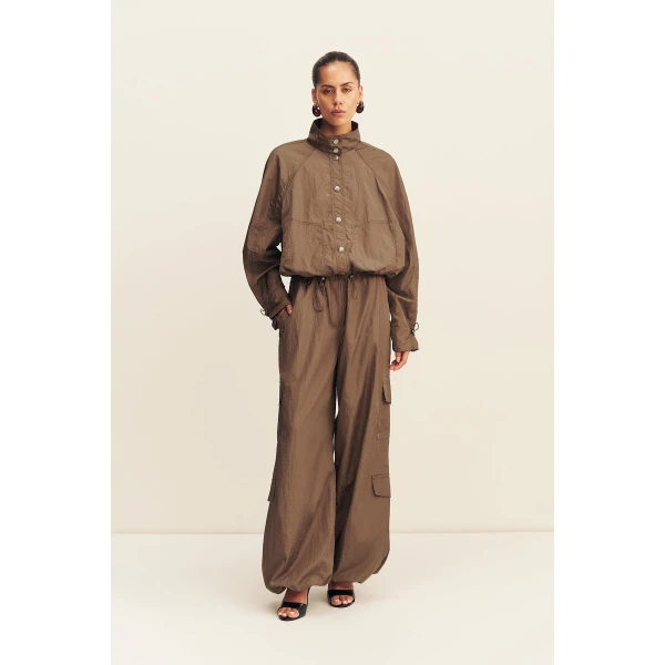 Shona Joy Malika Nylon Parachute Drawstring Pant, view 4
