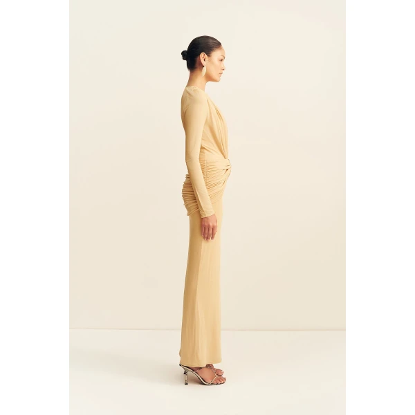 Shona Joy Miro Slinky Jersey Long Sleeve Maxi Dress, view 5