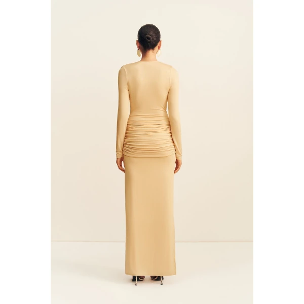 Shona Joy Miro Slinky Jersey Long Sleeve Maxi Dress, view 6