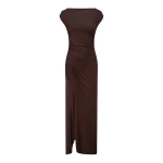 Shona Joy Miro Slinky Jersey Maxi Dress in Ristretto