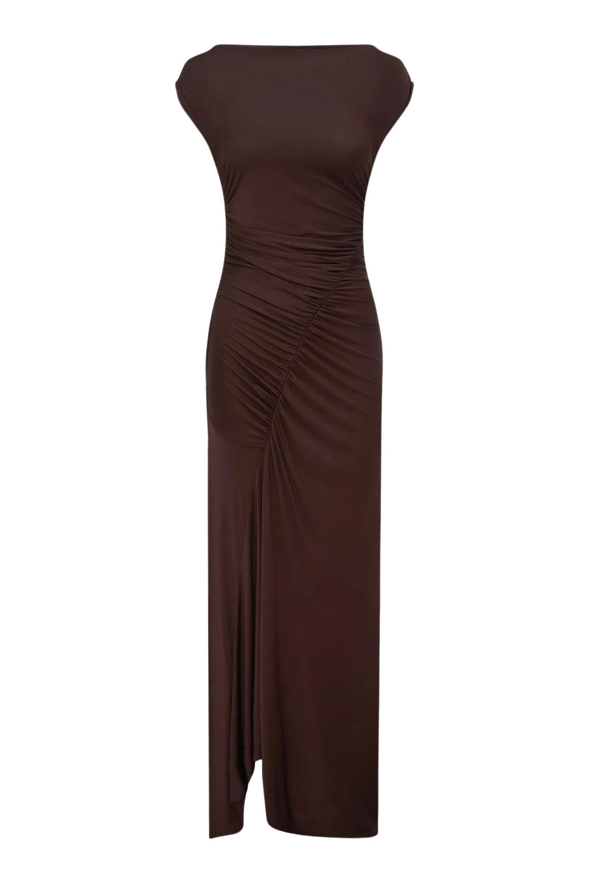 Shona Joy Miro Slinky Jersey Maxi Dress in Ristretto