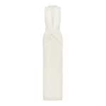 Shona Joy Miro Slinky Jersey Plunged Maxi Dress in Ivory