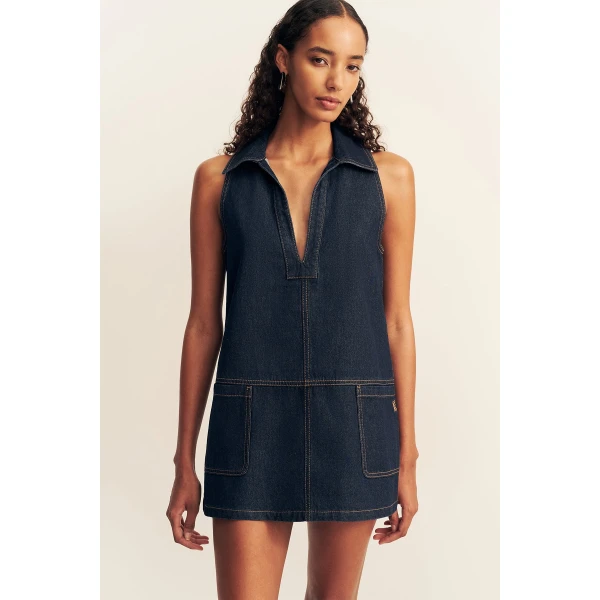Shona Joy Rita Collared Shift Mini Dress, view 3