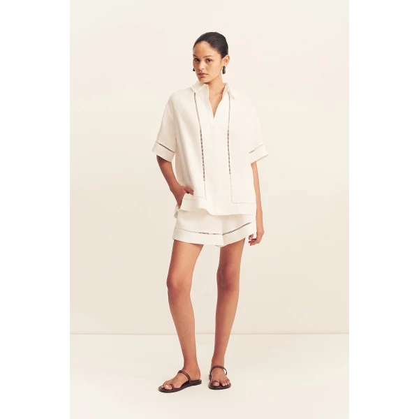 Shona Joy Tommy Linen Shirt, view 2