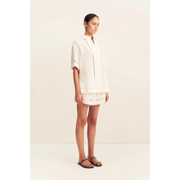 Shona Joy Tommy Linen Shirt, view 4