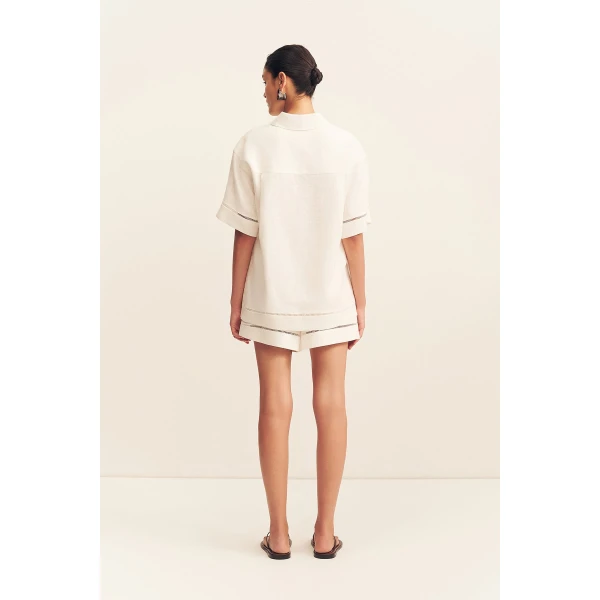 Shona Joy Tommy Linen Shirt, view 6