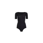 Alaïa Short Sleeves Second Skin Knit Bodysuit - ALAÏA Tops - Laser Cut Luxury - Shop at Luxury Shoes 