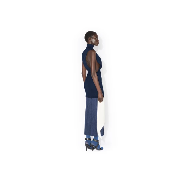 Alaïa Silk Knit Cinched Dress - ALAÏA Dresses - Laser Cut Luxury - Shop at Luxury Shoes 