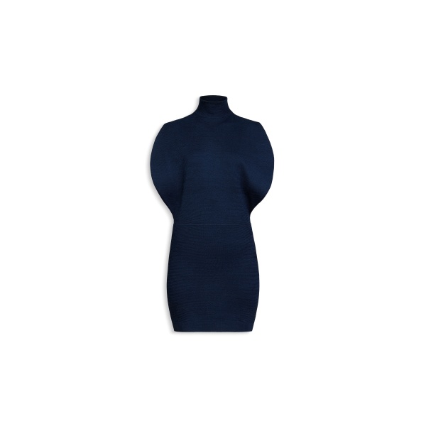 Alaïa Silk Knit Cinched Dress - ALAÏA Dresses - Laser Cut Luxury - Shop at Luxury Shoes 