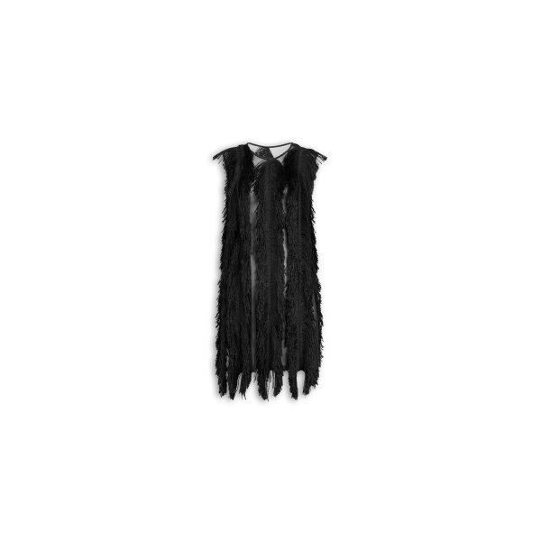 Alaïa Silk Knit Fringed Dress - ALAÏA Dresses - Laser Cut Luxury - Shop at Luxury Shoes 