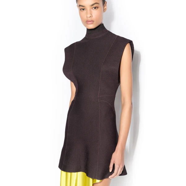 Alaïa Silk Knit Short Dress - ALAÏA Dresses - Laser Cut Luxury - Shop at Luxury Shoes 