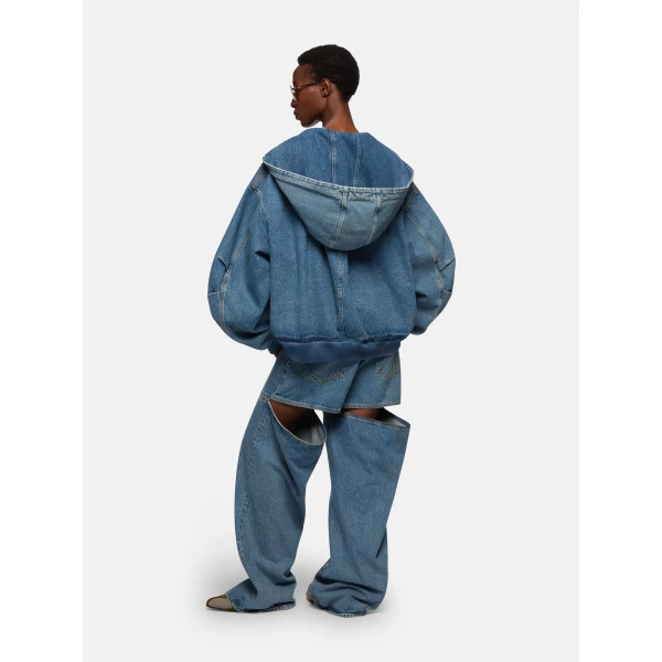 The Attico Sky blue bomber Jacket, view 3
