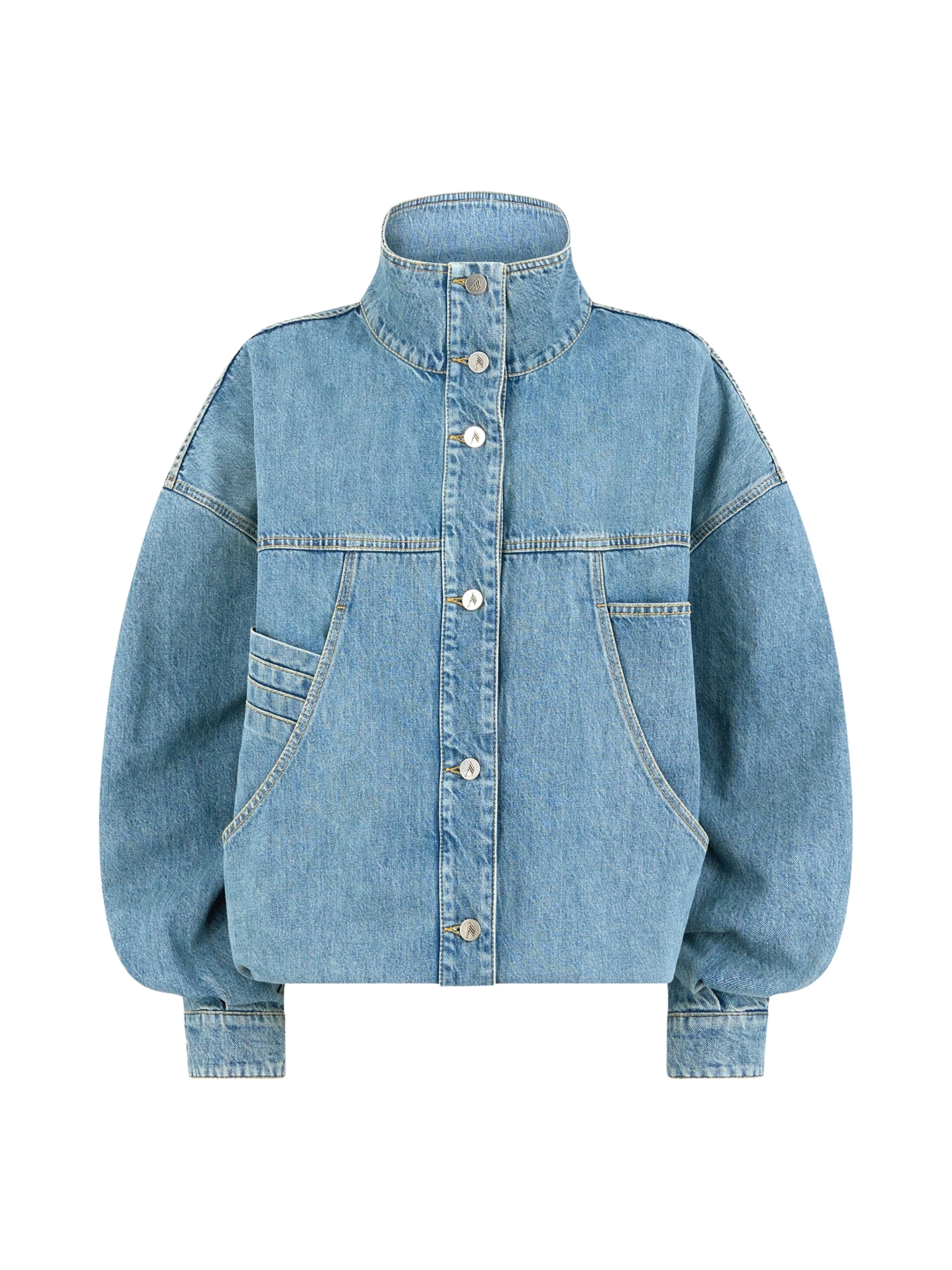 The Attico Sky blue bomber Jacket