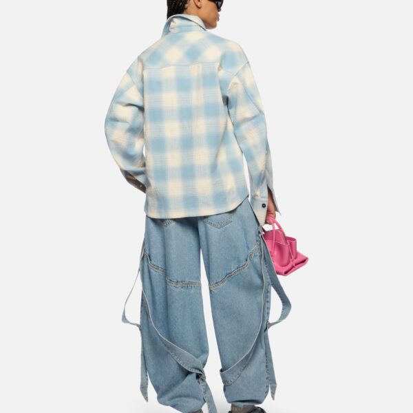 The Attico Sky blue long pant, view 3