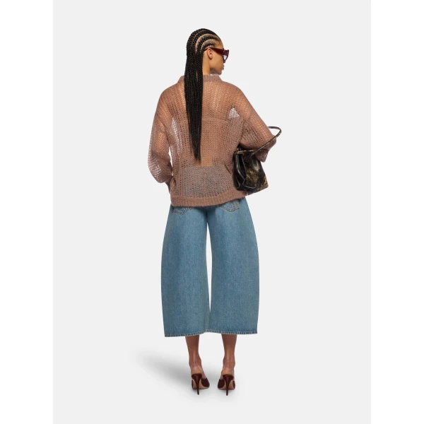 The Attico Sky blue long pant, view 3