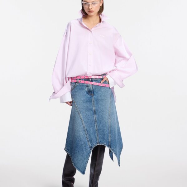 The Attico Sky blue midi skirt, view 2