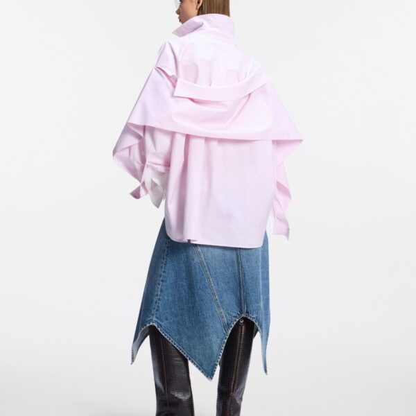 The Attico Sky blue midi skirt, view 3