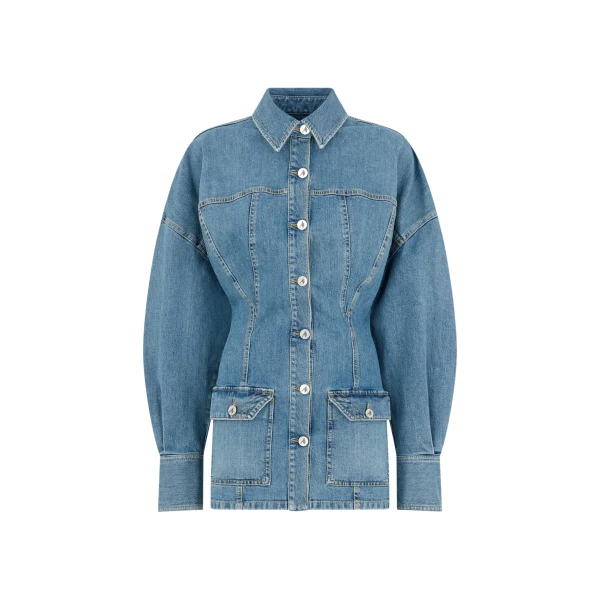 The Attico Sky blue mini dress