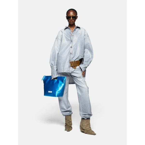 The Attico Sky blue shirt jacket, view 2