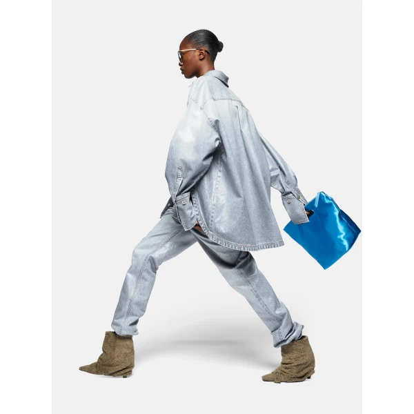 The Attico Sky blue shirt jacket, view 4
