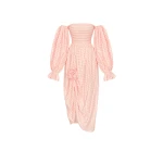 The Sleeper Atlanta Rose-Appliqué Off-the-Shoulder Dress