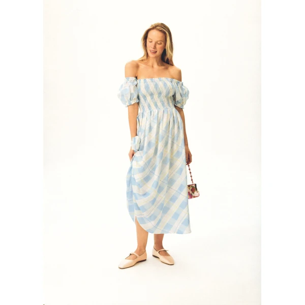 The Sleeper Belle Floral-Appliqué Midi Dress, view 5