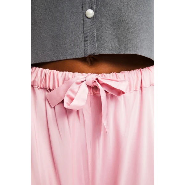The Sleeper Boudoir Pants with Feathers in Pink, view 4
