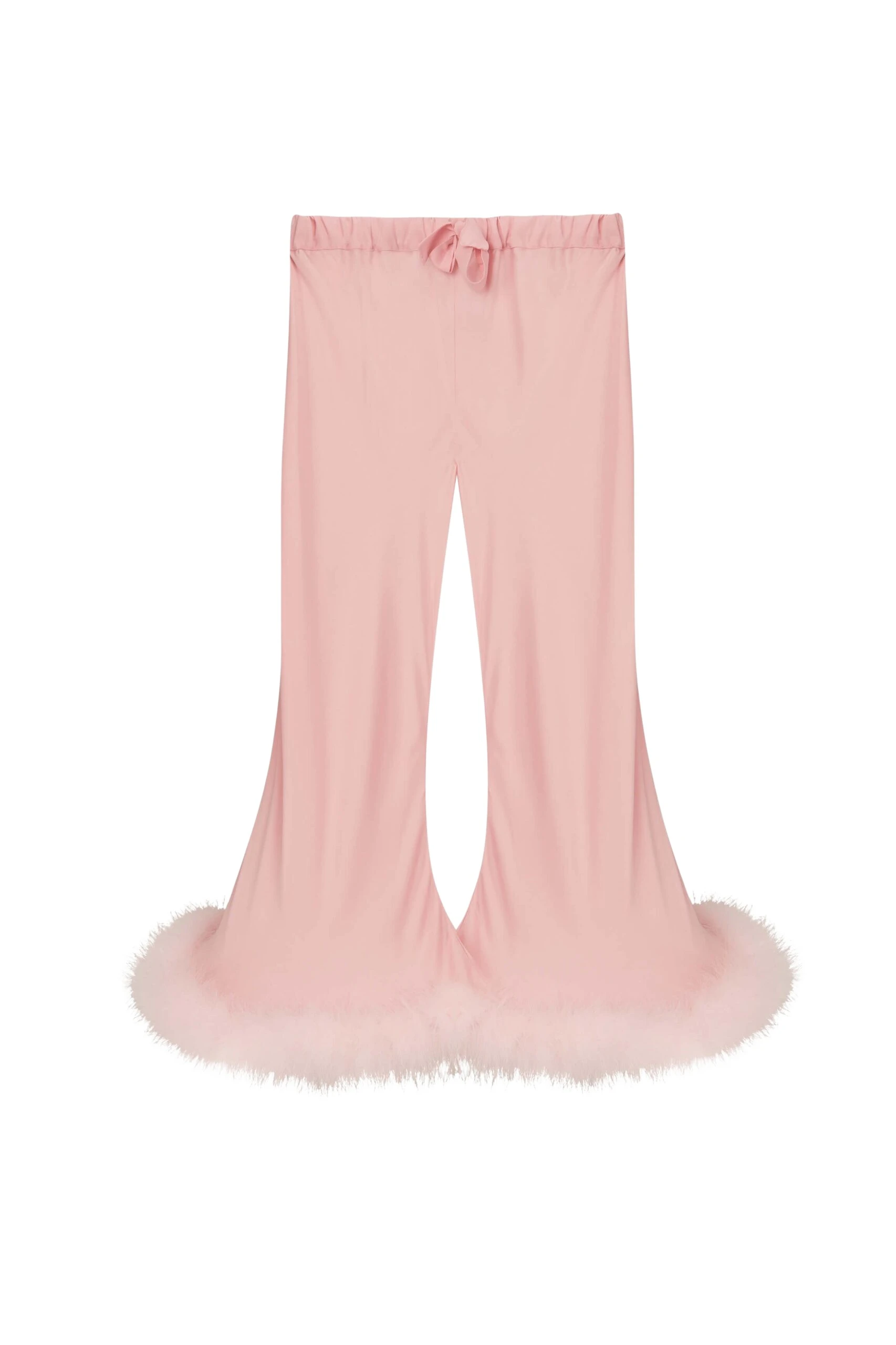 Boudoir Pants with Feathers in Pink