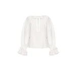 The Sleeper Cha-Cha Lounge Blouse in White