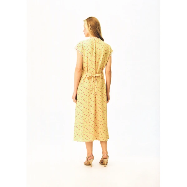 The Sleeper Genus Floral-Appliqué Midi Dress, view 3