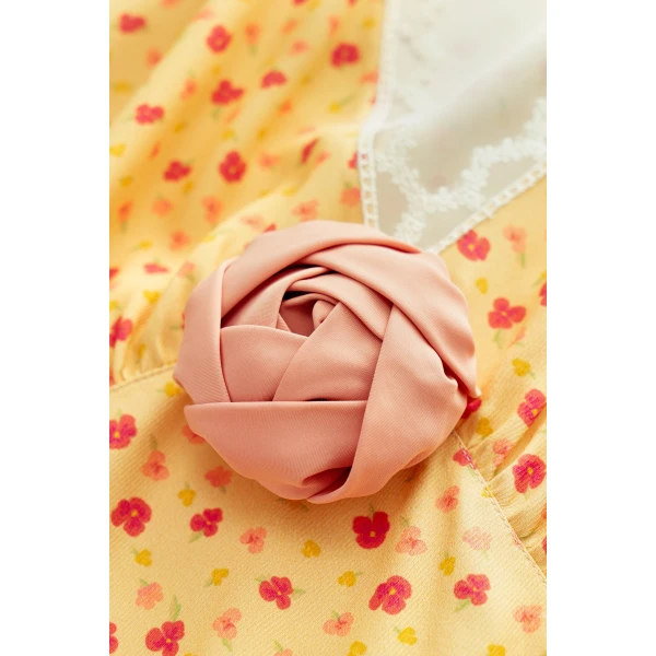 The Sleeper Genus Floral-Appliqué Midi Dress, view 5
