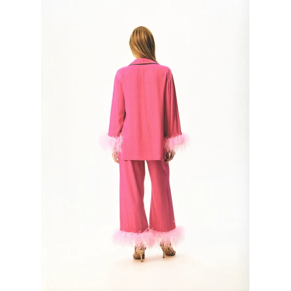 The Sleeper Iconic Party Pajama Suit with Feathers, view 5