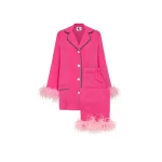 The Sleeper Iconic Party Pajama Suit with Feathers