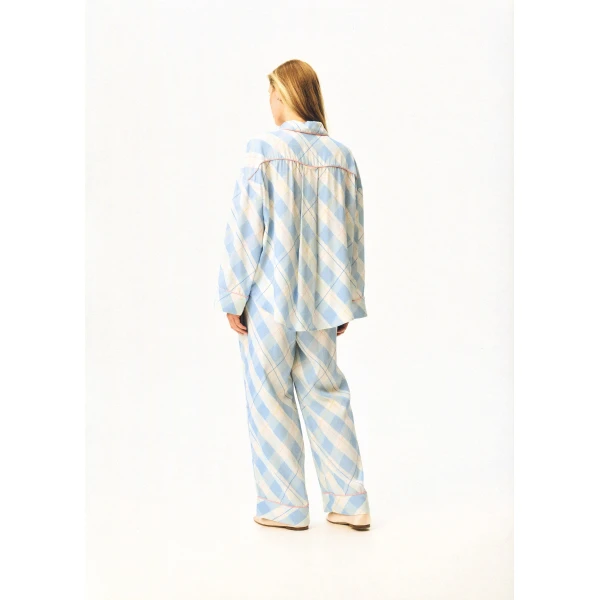 The Sleeper Pastelle Oversized Pants in Blue Plaid, view 2