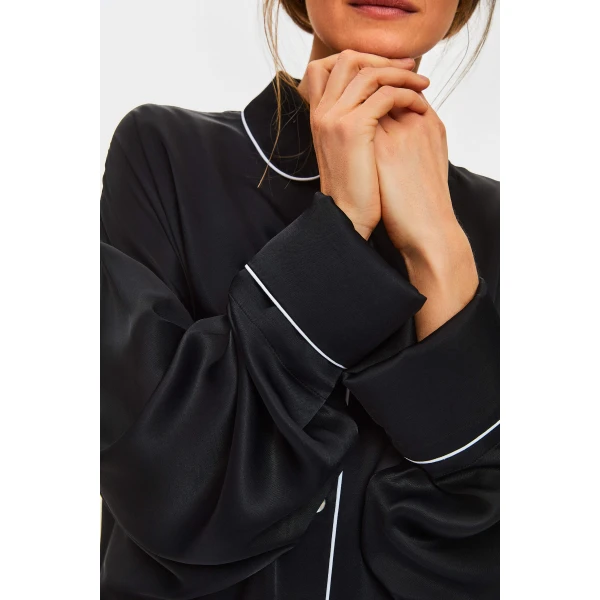 The Sleeper Pastelle Oversized Shirt in Black, view 3