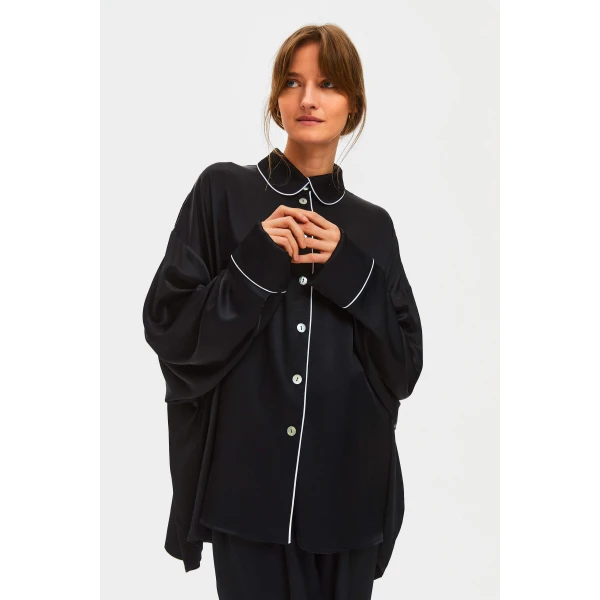The Sleeper Pastelle Oversized Shirt in Black, view 6