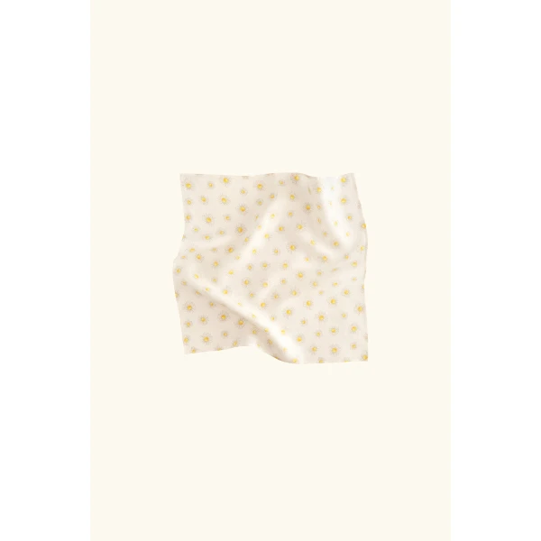The Sleeper Puff Linen Lounge Pants with Headscarf in Daisies, view 4