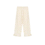 The Sleeper Puff Linen Lounge Pants with Headscarf in Daisies