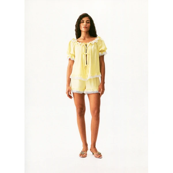 The Sleeper Romantica Set with Short in Yellow, view 2